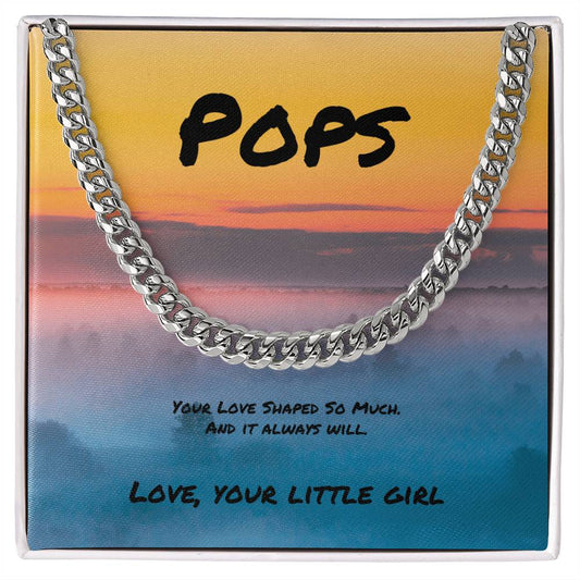 Your Love Shaped So Much Cuban Link Necklace, Personalized Jewelry for Someone Special - MySisterIsASurvivor
