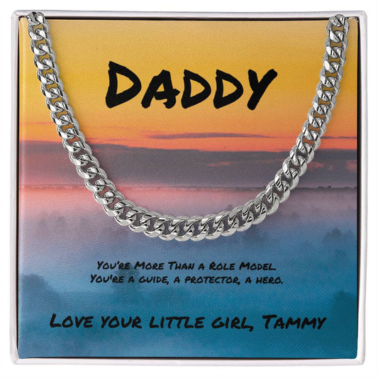 You’re More Than a Role Model Cuban Link Necklace, Custom Jewelry for Inspiring Men - MySisterIsASurvivor