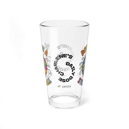 "Don’t Be A Stressball" personalized funny pint glass with sassy attitude and humor for stress relief.