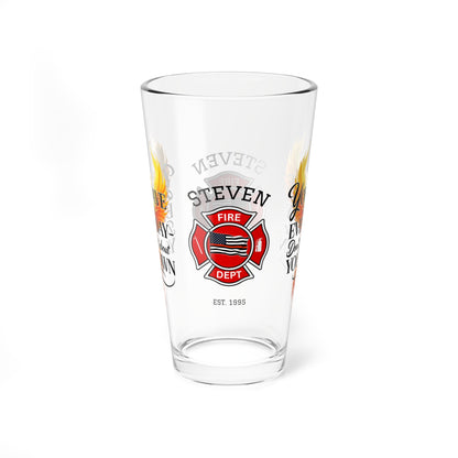 Don’t forget your own life – personalized firefighter pint glass encouraging self-care and mental health. - MySisterIsASurvivor
