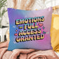 Emotions = Full Access Granted Y2K mental health pillow custom name gift - MySisterIsASurvivor