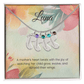 Engraved Baby Feet Necklace with Birthstone – A Mother's Heart Beats with Joy & Love for Her Child | Perfect Gift for New Moms