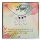 Engraved Baby Feet Necklace with Birthstone – A Mother's Heart Beats with Joy & Love for Her Child | Perfect Gift for New Moms
