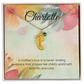 Engraved Baby Feet Necklace with Birthstone – A Mother's Love: A Never-Ending Embrace | Perfect Gift for New Moms