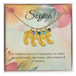 Engraved Baby Feet Necklace with Birthstone – A Mother's Love: Foundation of a Bright Future | Gift for New Moms