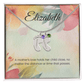 Engraved Baby Feet Necklace with Birthstone – A Mother's Love Holds Her Child Close, Always | Perfect Gift for New Moms