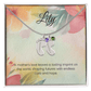 Engraved Baby Feet Necklace with Birthstone – A Mother's Love Leaves a Lasting Imprint on the World | Ideal Gift for New Moms
