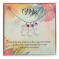 Engraved Baby Feet Necklace with Birthstone – A Mother's Love: Like a Gentle Breeze Guiding Her Child | Ideal Gift for New Moms