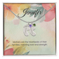 Engraved Baby Feet Necklace with Birthstone – A Mother's Love, Radiating Strength & Love | Perfect Gift for Moms & New Moms