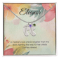 Engraved Baby Feet Necklace with Birthstone – A Mother's Love Shines Bright, Lighting the Way Ahead | Ideal Gift for New Moms