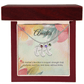 Engraved Baby Feet Necklace with Birthstone – A Mother's Quiet Strength, Nurturing & Loving | Perfect Gift for New Moms