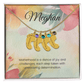 Engraved Baby Feet Necklace with Birthstone – Dance of Motherhood: Joy, Challenges & Unwavering Determination | Gift for New Moms