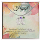 Engraved Baby Feet Necklace with Birthstone – Every Day of Motherhood: Filled with Love & Laughter | Gift for New Moms
