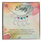 Engraved Baby Feet Necklace with Birthstone – Motherhood: A Lifelong Journey of Growth & Loving Moments | Gift for New Moms