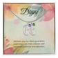 Engraved Baby Feet Necklace with Birthstone – Silent Guardians: A Mother's Unconditional Love & Devotion | Gift for New Moms