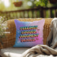 Feelings Logged Judgment Denied Y2K support pillow custom name affirmation gift - MySisterIsASurvivor