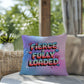 Fierce & Fully Loaded Y2K empowerment pillow custom name chrome affirmation gift - MySisterIsASurvivor