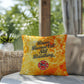 Custom pillow for firefighters featuring a supportive message about resilience and mental health, perfect for indoor or outdoor use.