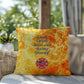 Custom pillow reminding first responders that to save others, they must first take care of themselves, promoting mental health self-care.