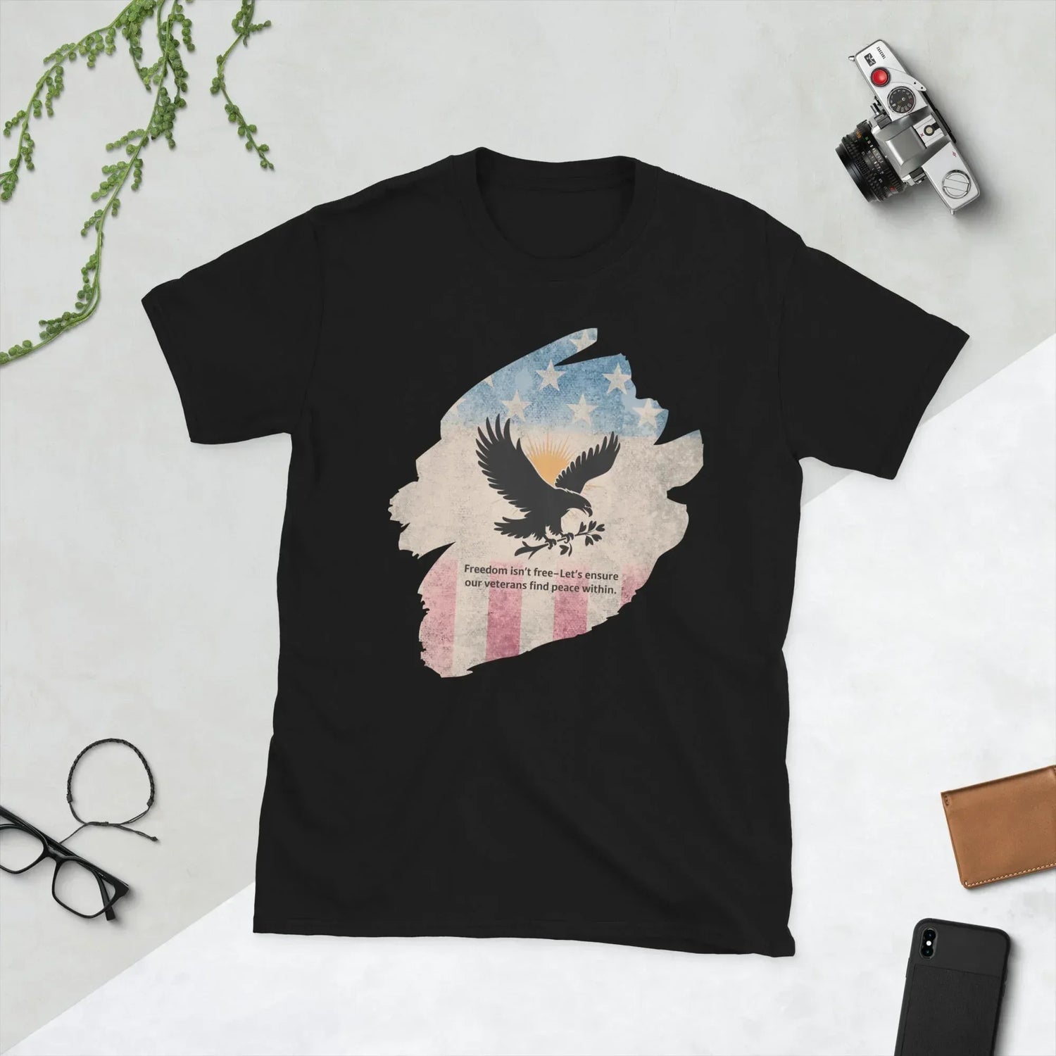 Shop our freedom isnt free short sleeve unisex t shirt featuring the Black style option from MySisterIsASurvivor.