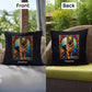 Black & Tan German Shepherd Pillow, personalized stained glass art dog lover gift