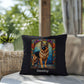 Black & Tan German Shepherd Pillow, personalized stained glass art dog lover gift