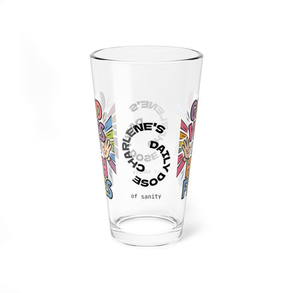 "Good Vibes And High Fives" personalized funny pint glass with attitude and a daily dose of positivity and humor.