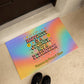 Happiness Is a Journey, Not a Destination - Retro Welcome Mat, Personalized Rug - MySisterIsASurvivor