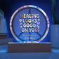 Healing Looks Good on You 7" LED Acrylic Plaque - Confidence Boost Mental Health Gift - MySisterIsASurvivor