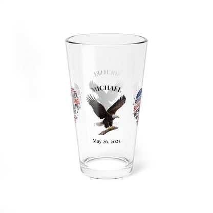 Honor The Fallen pint glass engraved for Memorial Day - tribute gift for veterans and fallen heroes
