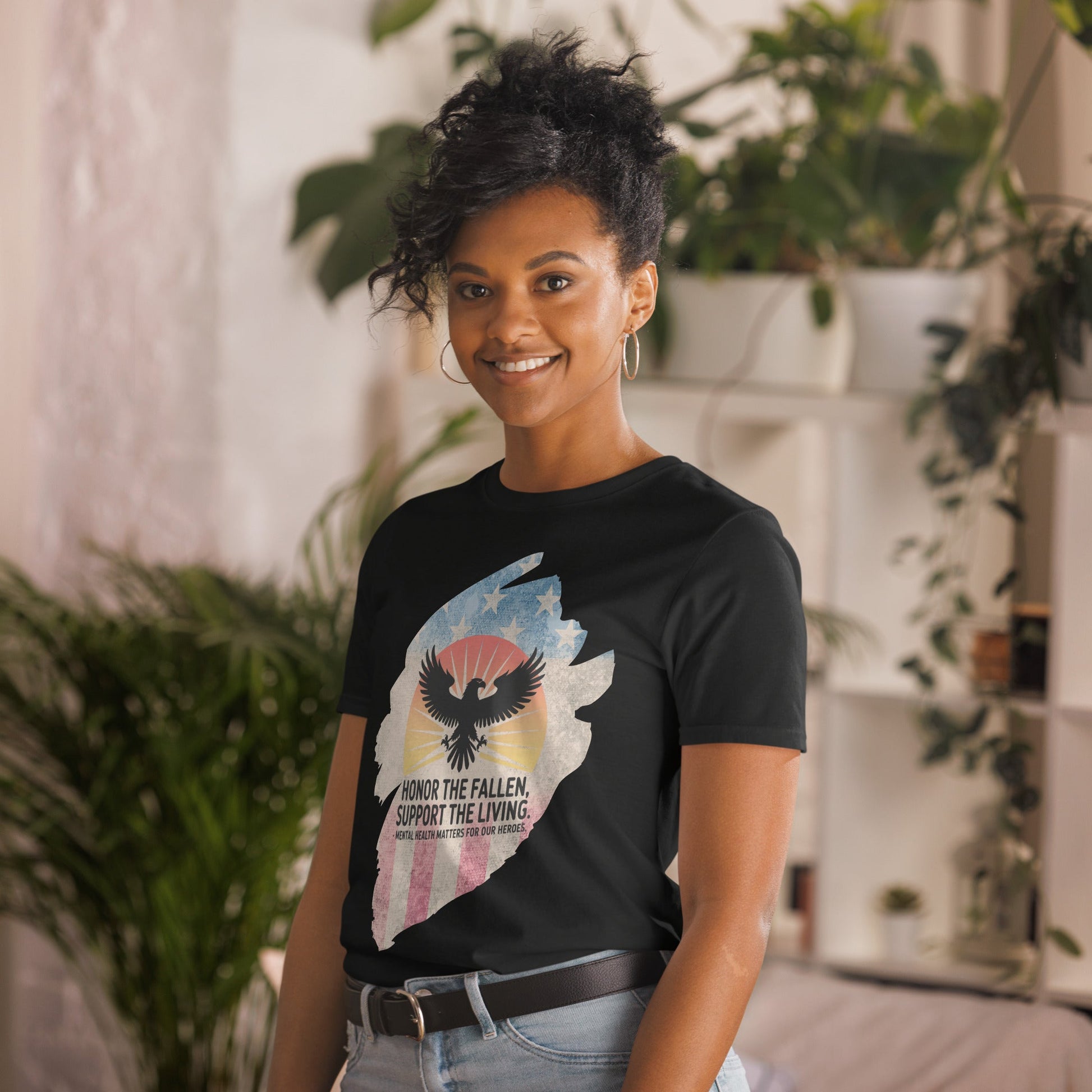 Honor The Fallen, Support The Living T-Shirt | Veteran Tribute Gift | PTSD Awareness Shirt | Memorial Day Tee | Mental Health Support Unisex Shirt