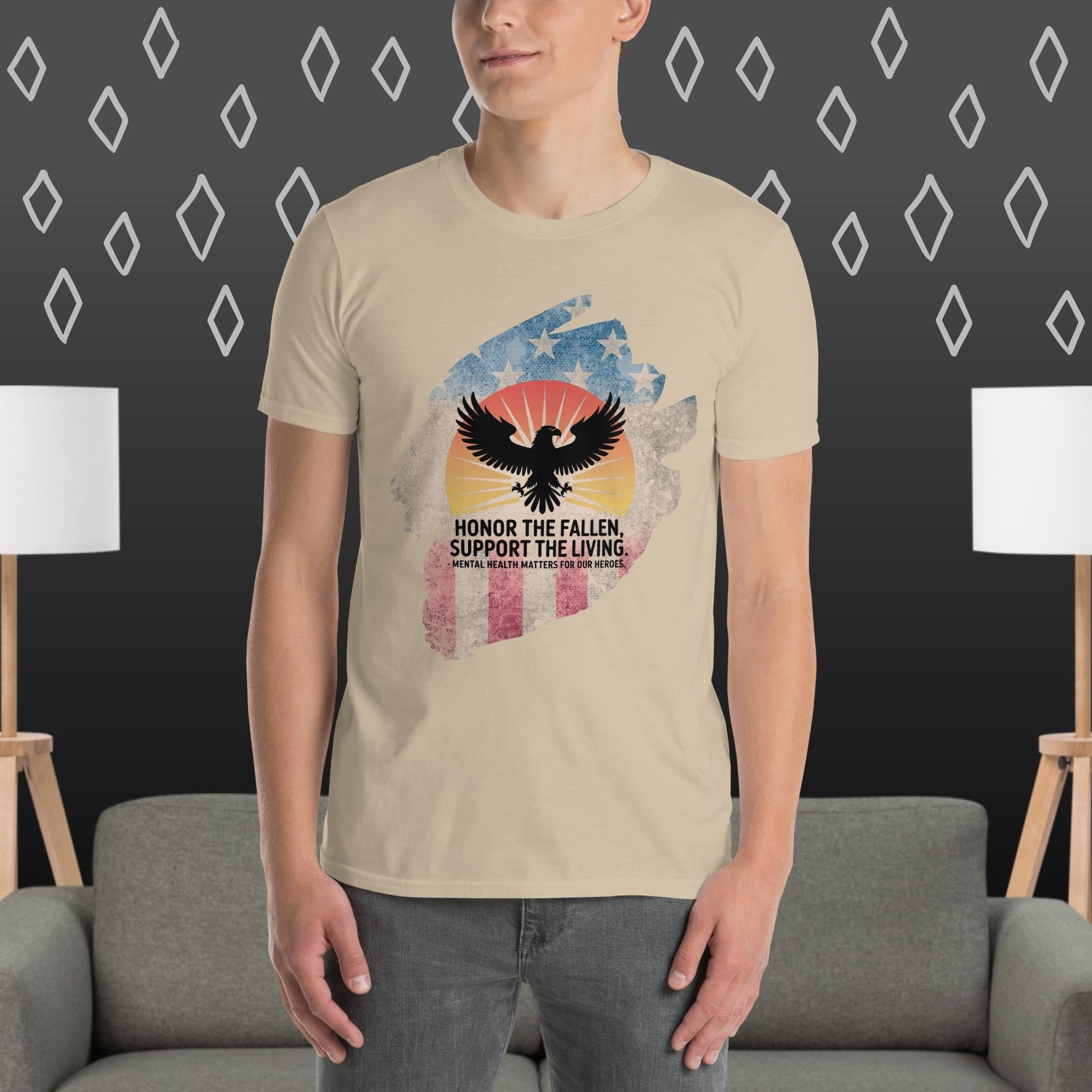 Honor The Fallen, Support The Living T-Shirt | Veteran Tribute Gift | PTSD Awareness Shirt | Memorial Day Tee | Mental Health Support Unisex Shirt