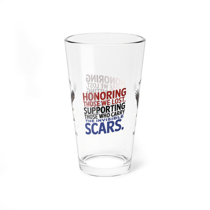 Honoring Those We Lost pint glass - custom tribute glass for fallen soldiers and military families
