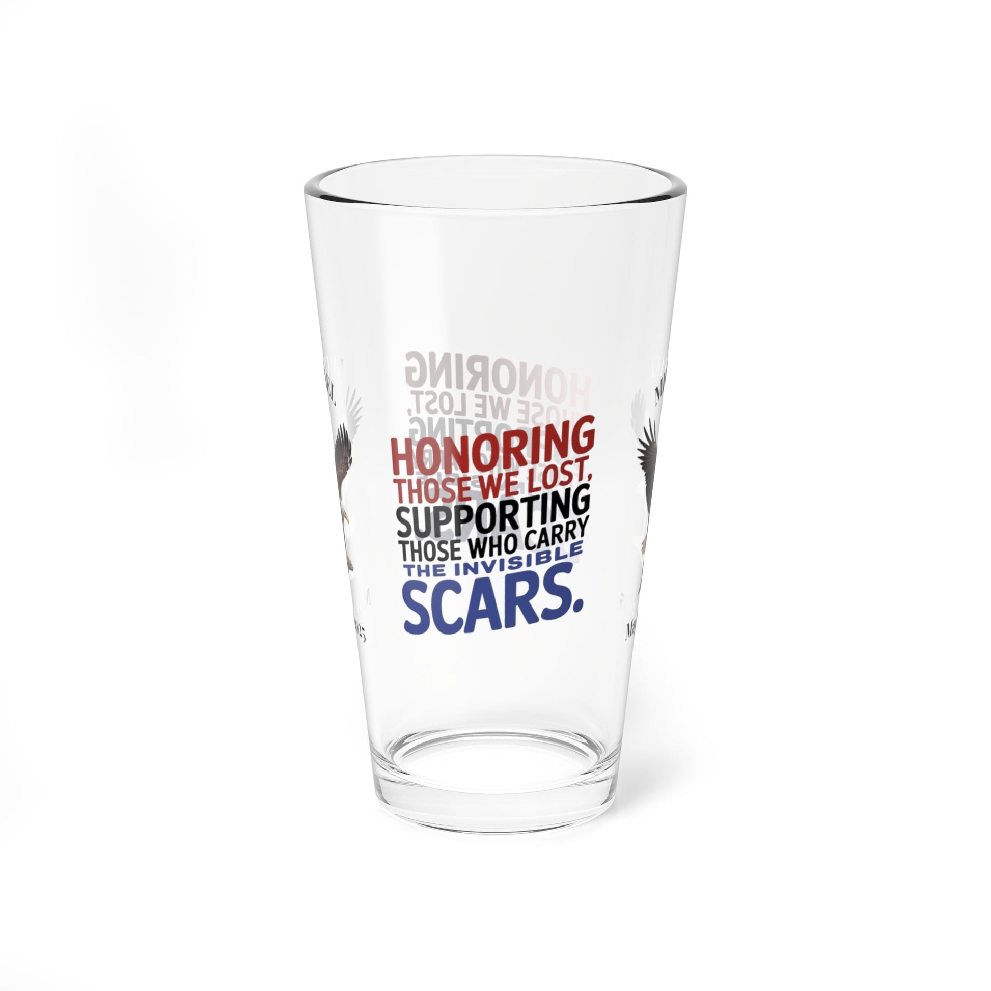Honoring Those We Lost pint glass - custom tribute glass for fallen soldiers and military families