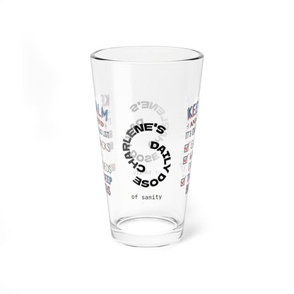 Keep Calm And Pretend - Personalized Funny Pint Glass, Sassy Drinkware with Attitude, Daily Dose of Attitude and Humor