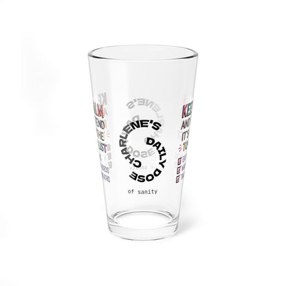 Keep Calm And Pretend - Personalized Funny Pint Glass, Sassy Drinkware with Attitude, Daily Dose of Attitude and Humor