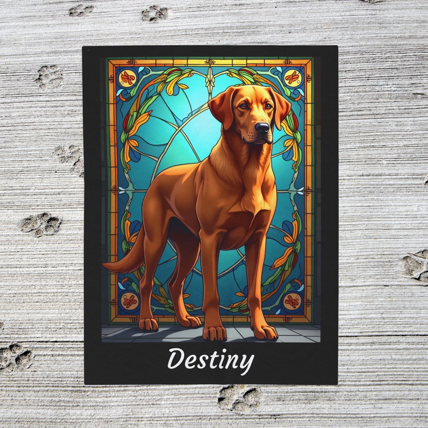 Labrador Retriever Fox Red Coat Blanket, Velveteen Plush Custom Dog Art Throw, Unique Gift for Lab Lovers