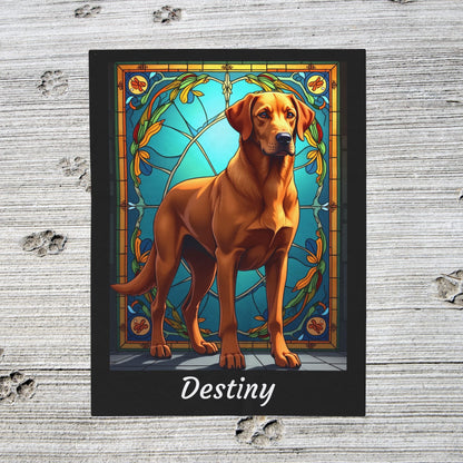 Labrador Retriever Fox Red Coat Blanket, Velveteen Plush Custom Dog Art Throw, Unique Gift for Lab Lovers