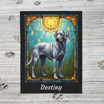 Labrador Retriever Silver Coat Blanket, Velveteen Plush Custom Dog Lover Throw, Personalized Gift