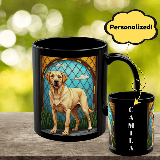 Labrador Retriever Yellow personalized mug, custom coffee cup gift for Lab parents