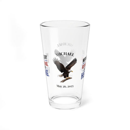 Memorial Day Is For Remembering pint glass - custom veteran support glass for military families
