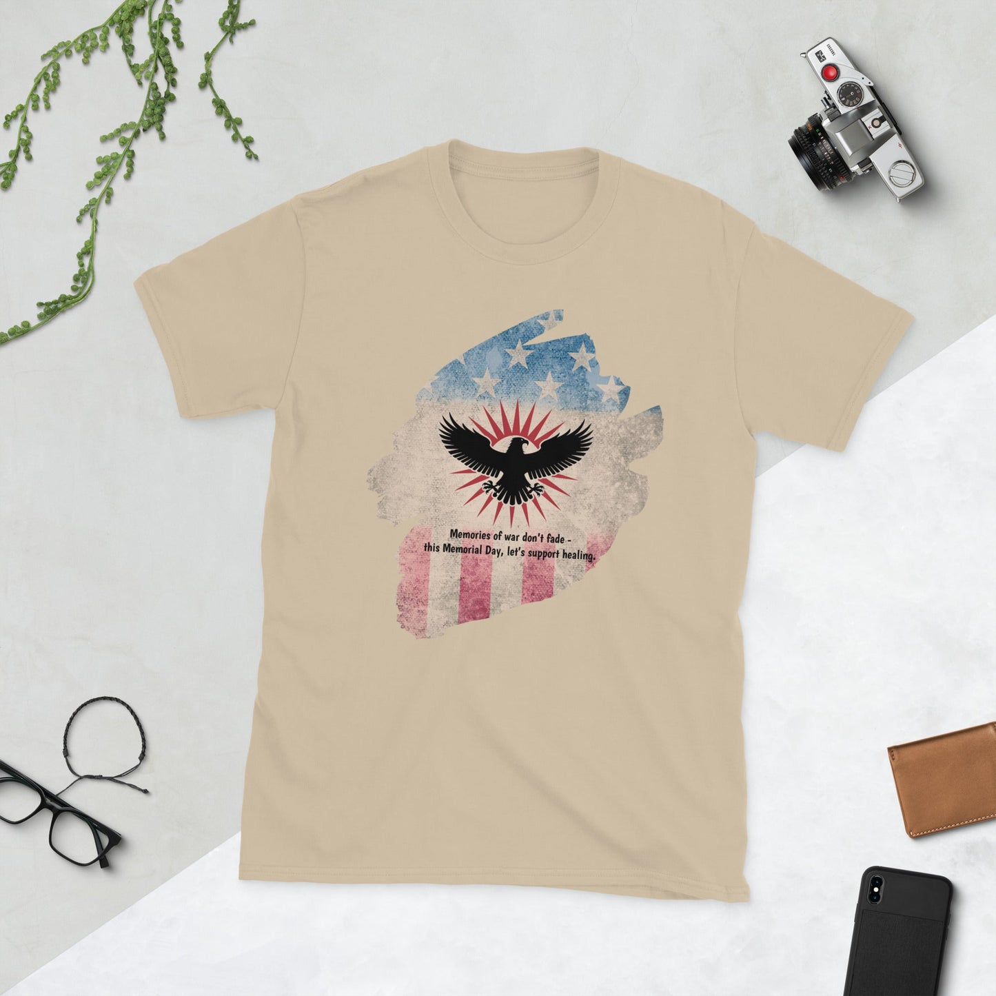 Memories Of War Don't Fade T-Shirt | Veteran Tribute Gift | PTSD Awareness Shirt | Memorial Day Tee | Mental Health Support Unisex Shirt
