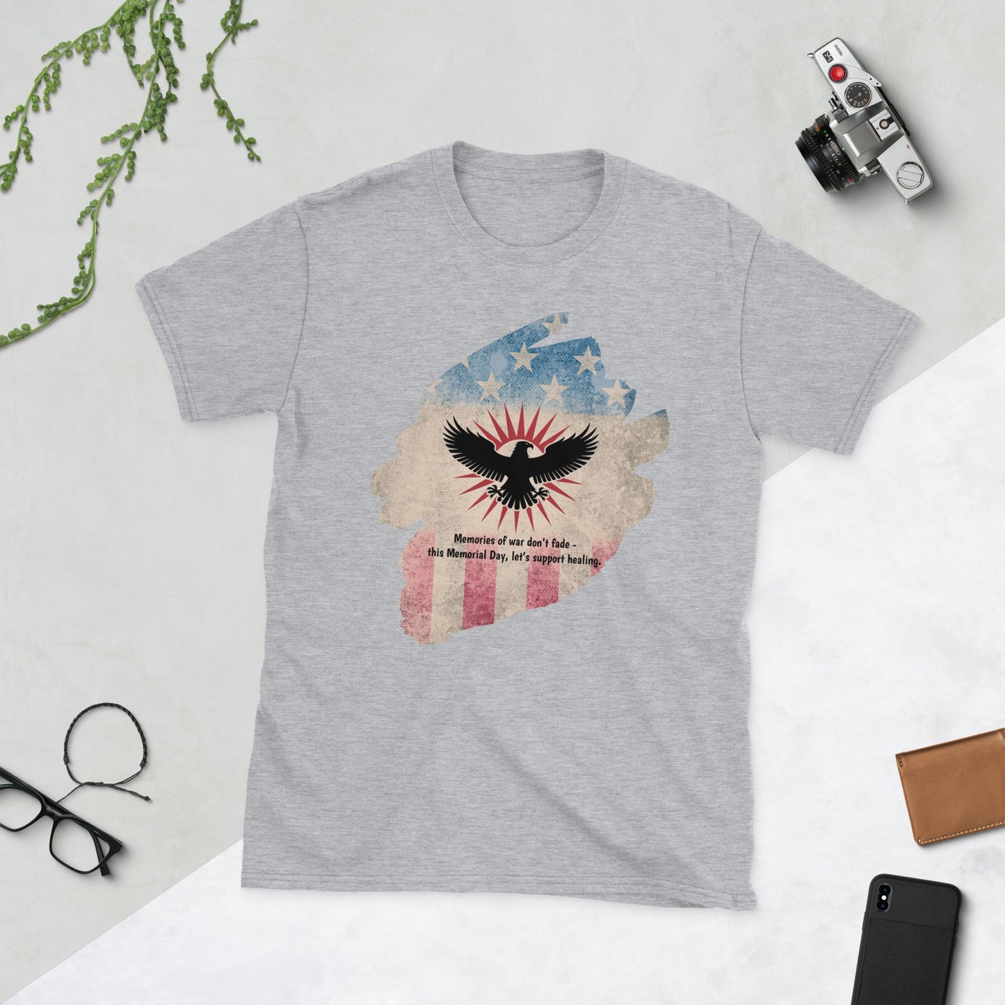 Memories Of War Don't Fade T-Shirt | Veteran Tribute Gift | PTSD Awareness Shirt | Memorial Day Tee | Mental Health Support Unisex Shirt