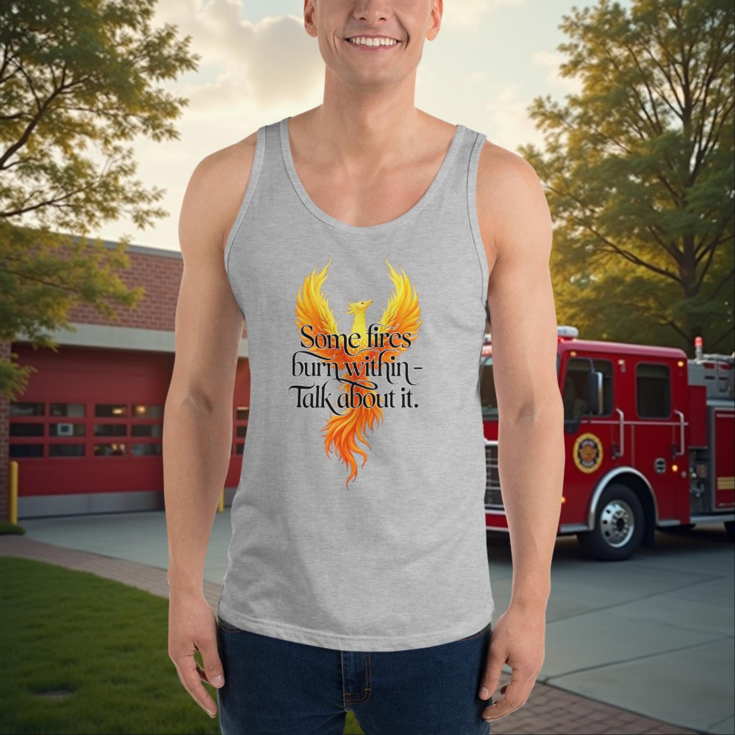 Some Fires Burn Within personalized firefighter emotional support and PTSD awareness shirt
