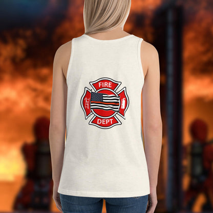 Every Firefighter Deserves a Safe Mind tank top promoting firefighter wellness
