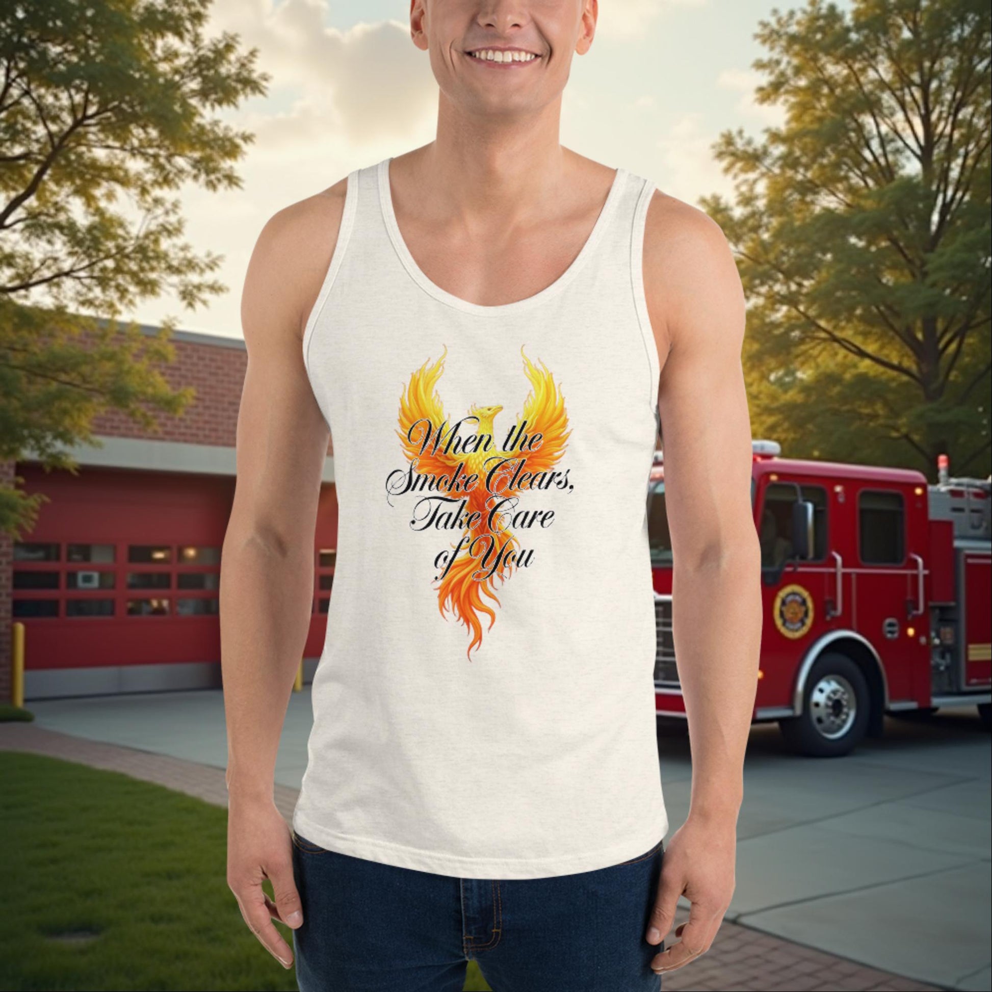 When The Smoke Clears, Take Care Of You personalized firefighter wellness and self-care shirt