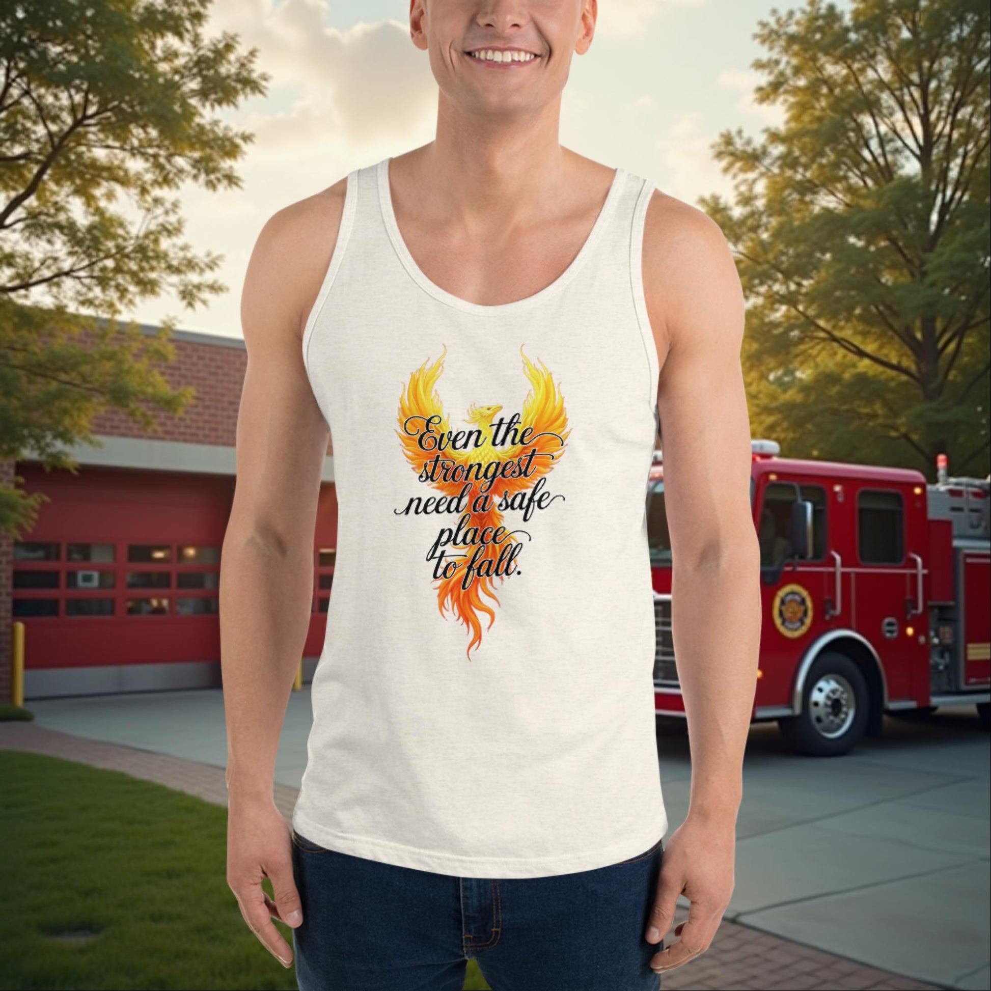 Even The Strongest Need Support custom firefighter awareness shirt, mental health gift