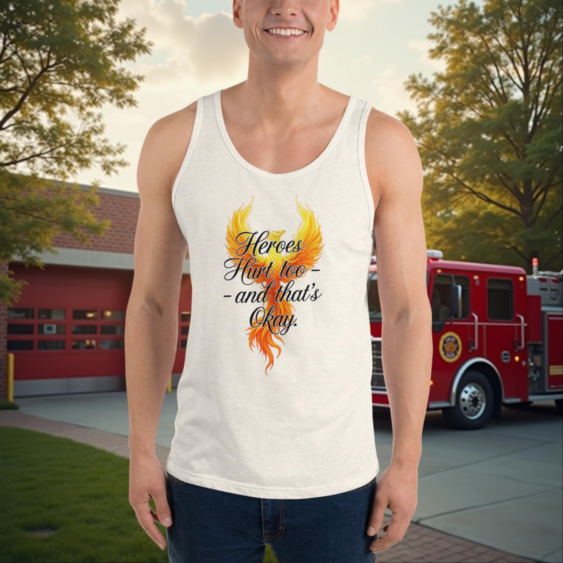 Heroes Hurt Too personalized firefighter mental health and resilience awareness shirt