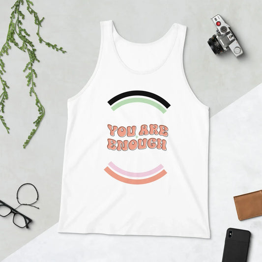 You Are Enough Retro Unisex Jersey Tank