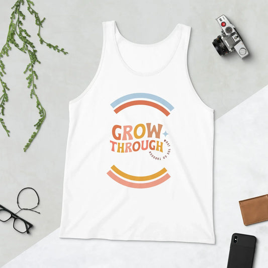 Grow Through What You Go Through Retro Unisex Jersey Tank